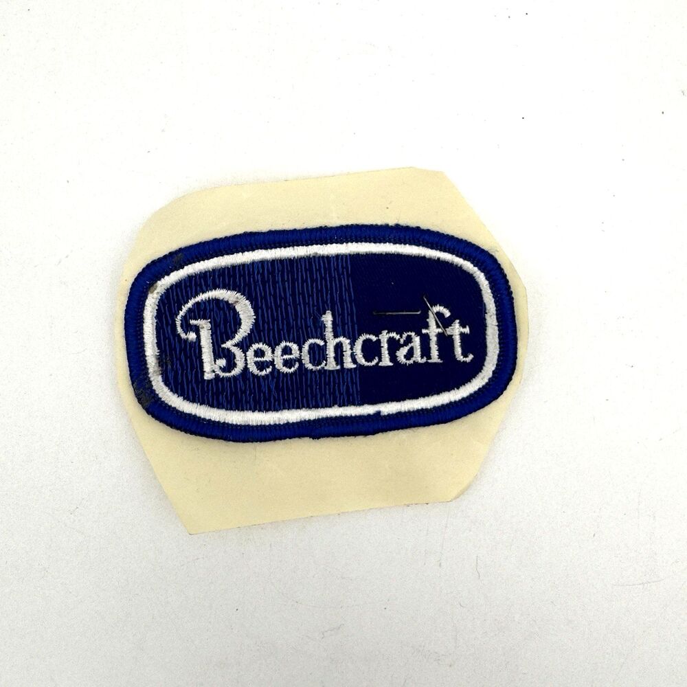 Beechcraft Embroidered Patch 4" X 2 " - Beech Aircraft